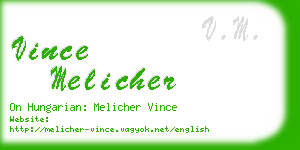 vince melicher business card